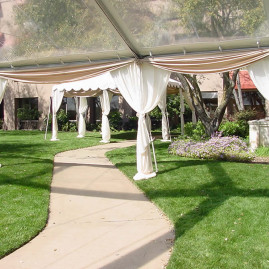 Wide Tent Pole Curtains